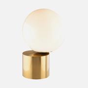 45 Degree Brass | Black | Silver and Opal Glass Table Lamp - Lighting.co.za