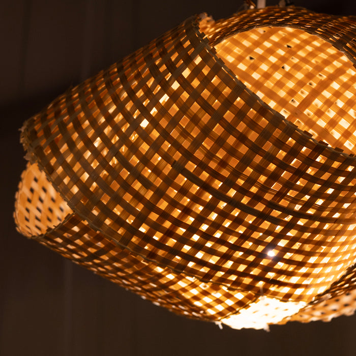 Neda Organic Shaped Rattan Pendant Light 2 Sizes