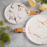 Nicolson Russell Kintsugi Serving Plate with Wooden Handle - Lighting.co.za