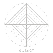 Brabantia Lift-O-Matic Advance 4-Arm Rotary Dryer 60m with Easy-Lift - Lighting.co.za