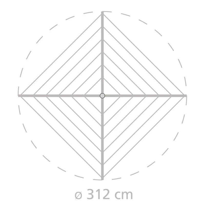 Brabantia Lift-O-Matic Advance 4-Arm Rotary Dryer 60m with Easy-Lift - Lighting.co.za