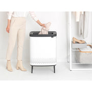 Brabantia Bo Laundry Bin Hi 2x45L with Lid - Lighting.co.za