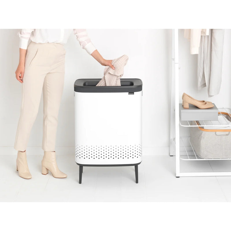 Brabantia Bo Laundry Bin Hi 2x45L with Lid - Lighting.co.za