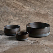 Aida RAW Metallic Brown Handmade Stoneware High Bowl 19.5cm Set of 4 - Lighting.co.za