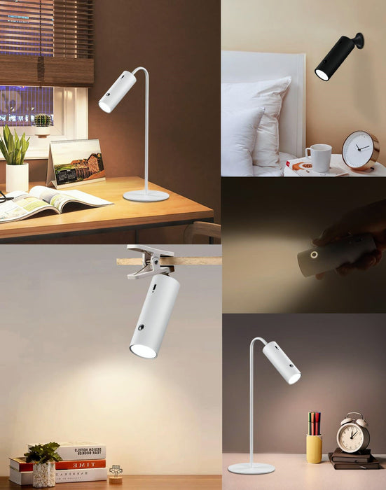 Multi 4 in 1 Black or White Rechargeable Lamp - Lighting.co.za