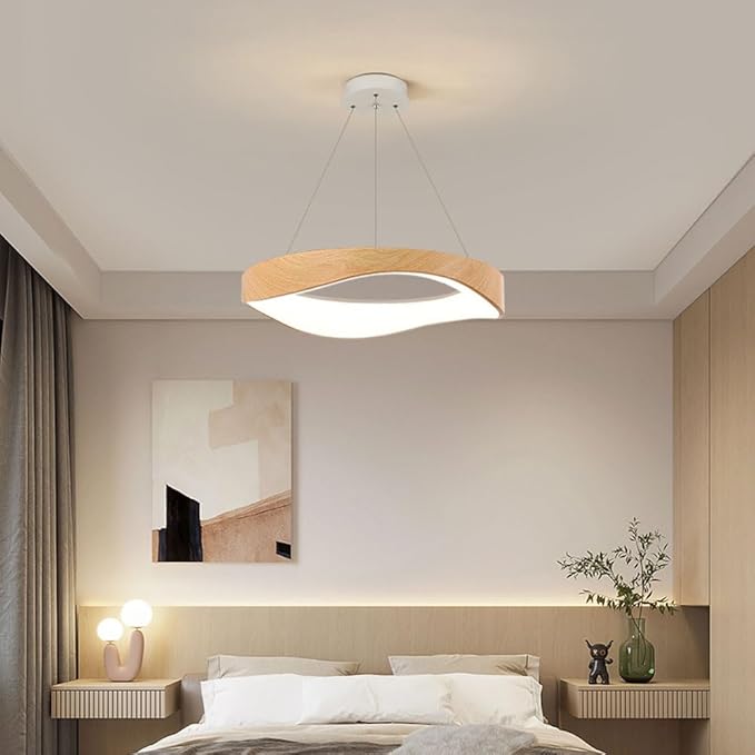 Ellipse Wood Look LED Pendant Light