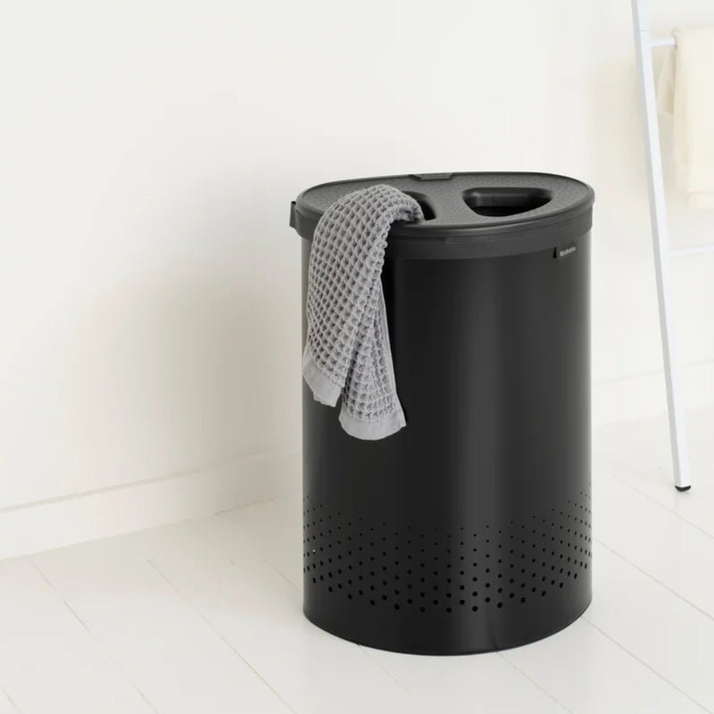 Brabantia Selector Laundry Bin 55L with Dark Grey Lid - Lighting.co.za