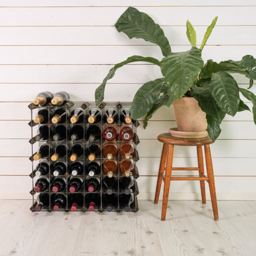 Swedish Wine Rack Dark Pine Wooden Wine Rack - Lighting.co.za