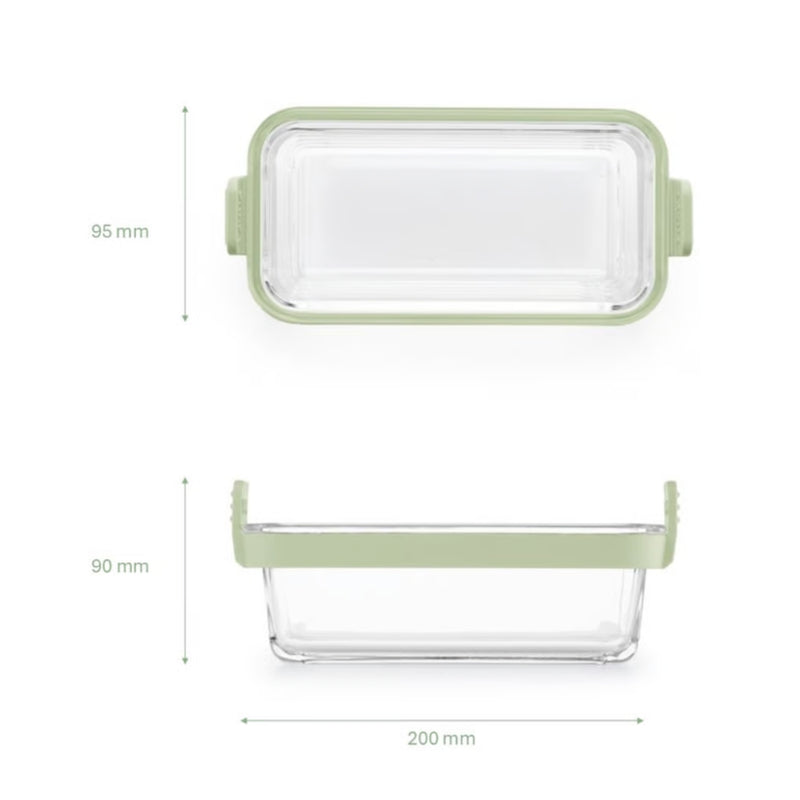 Lekue Air Fryer Dual Rectangular Glass Dishes Set of 2