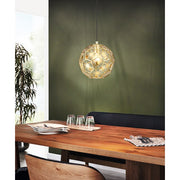 Skoura Black and Brass Mesh Pendant Light - Lighting.co.za