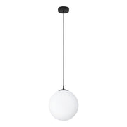 Rondo Black and Opal Round Glass Pendant Light - Lighting.co.za
