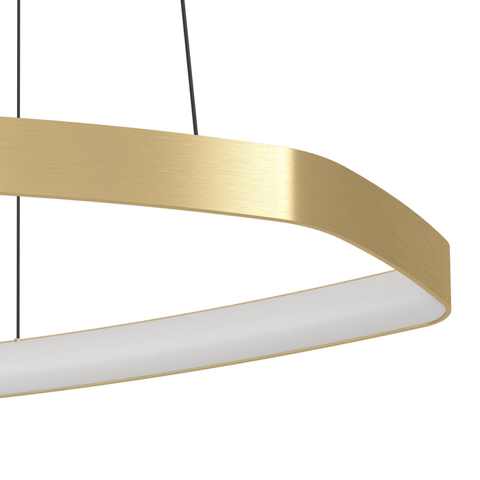 Vellerosa Slim Brushed Brass LED Pendant Light