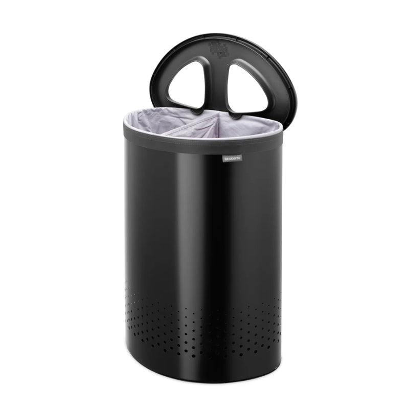 Brabantia Selector Laundry Bin 55L with Dark Grey Lid - Lighting.co.za