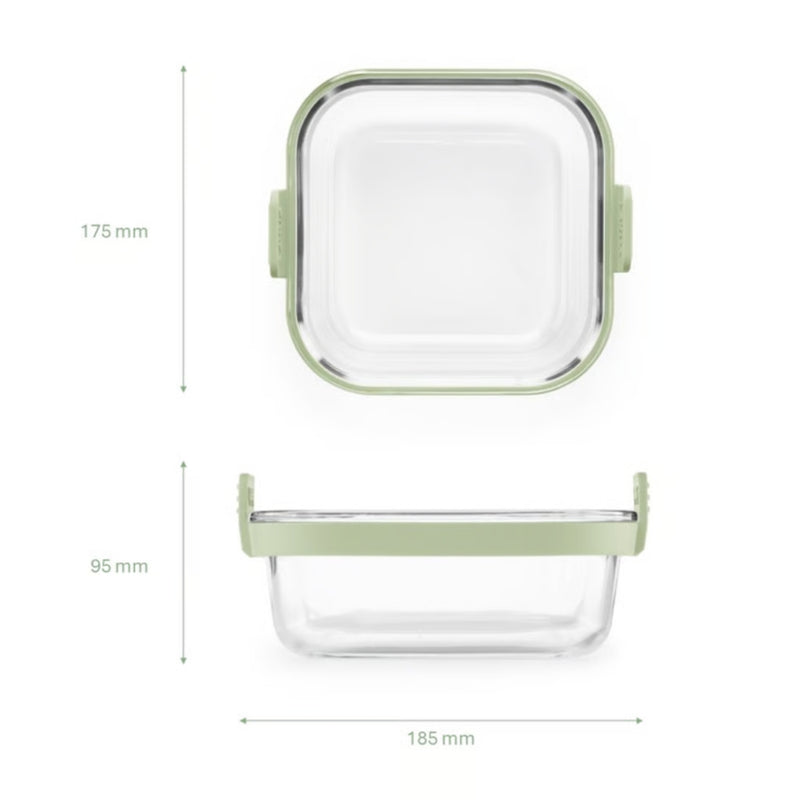 Lekue Air Fryer Square Glass Dish 1.18 L
