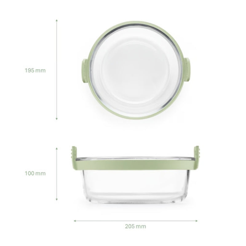 Lekue Air Fryer Round Glass Dish 1.35 L