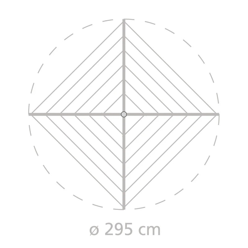 Brabantia Lift-O-Matic 4-Arm Rotary Dryer 50m with Adjustable Height - Lighting.co.za