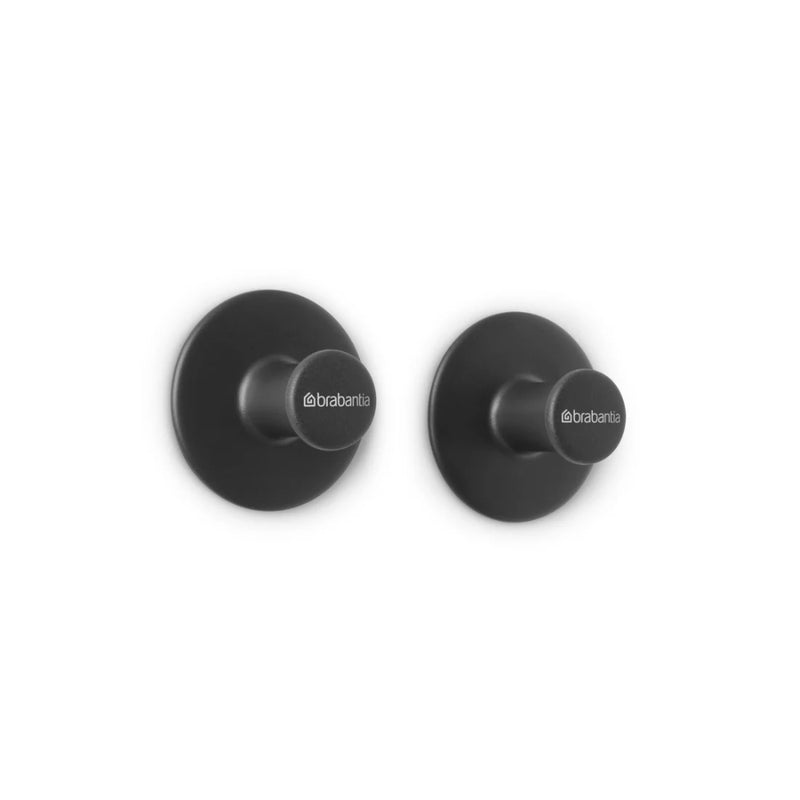 Brabantia Towel Hook Set of 2 | Drill or Tape Fixing - Lighting.co.za
