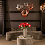 Alba Amber | Smoke | Copper | Chrome Glass Ball Pendant Light 2 Sizes - Lighting.co.za