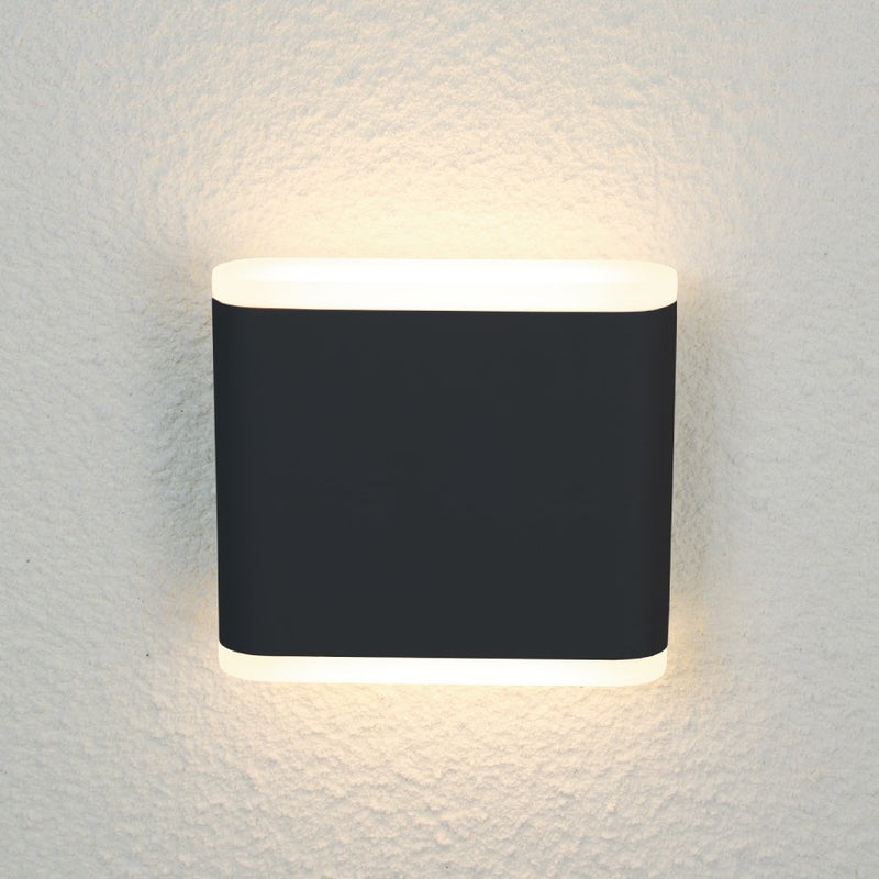 Gemini White Or Black 6 Watt LED Small Slim Outdoor Wall Light - Lighting.co.za