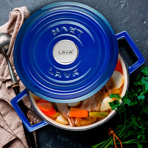 LAVA Enameled Cast Iron Round Casserole 20cm 2.82 L - Lighting.co.za