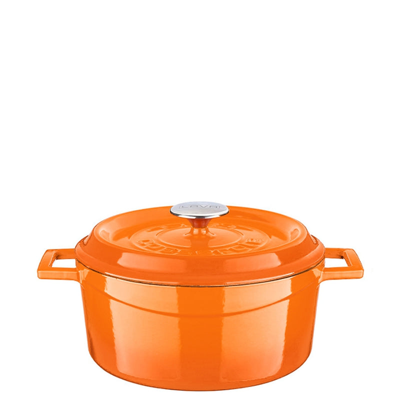 LAVA Enameled Cast Iron Round Casserole 28 cm 6.71 L - Lighting.co.za