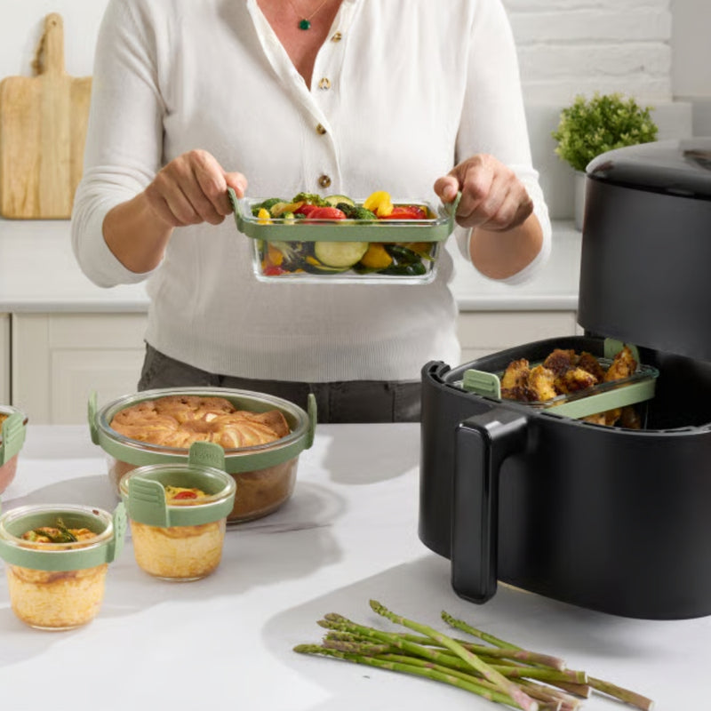 Lekue Air Fryer Square Glass Dish 1.18 L