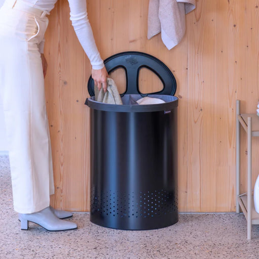 Brabantia Selector Laundry Bin 55L with Dark Grey Lid - Lighting.co.za