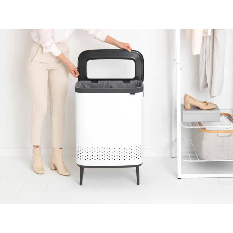 Brabantia Bo Laundry Bin Hi 2x45L with Lid - Lighting.co.za