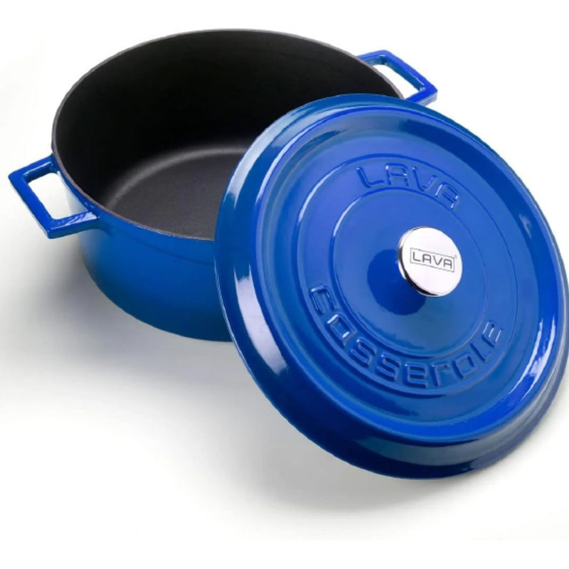 LAVA Enameled Cast Iron Round Casserole 24 cm 4.49L - Lighting.co.za
