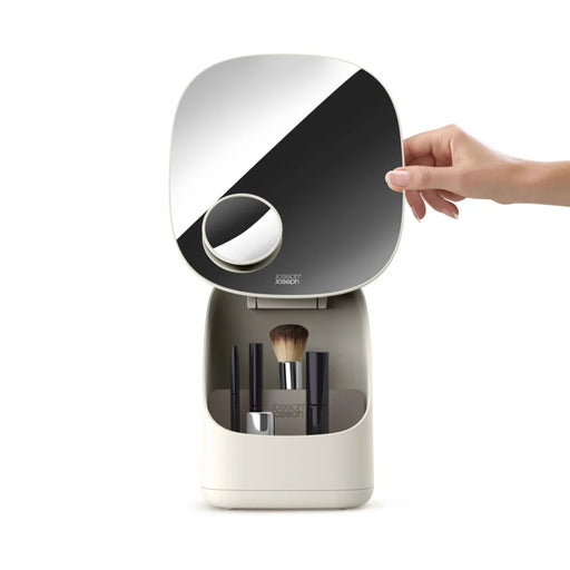 Joseph Joseph Viva Pedestal Mirror with Cosmetic Organiser - Lighting.co.za