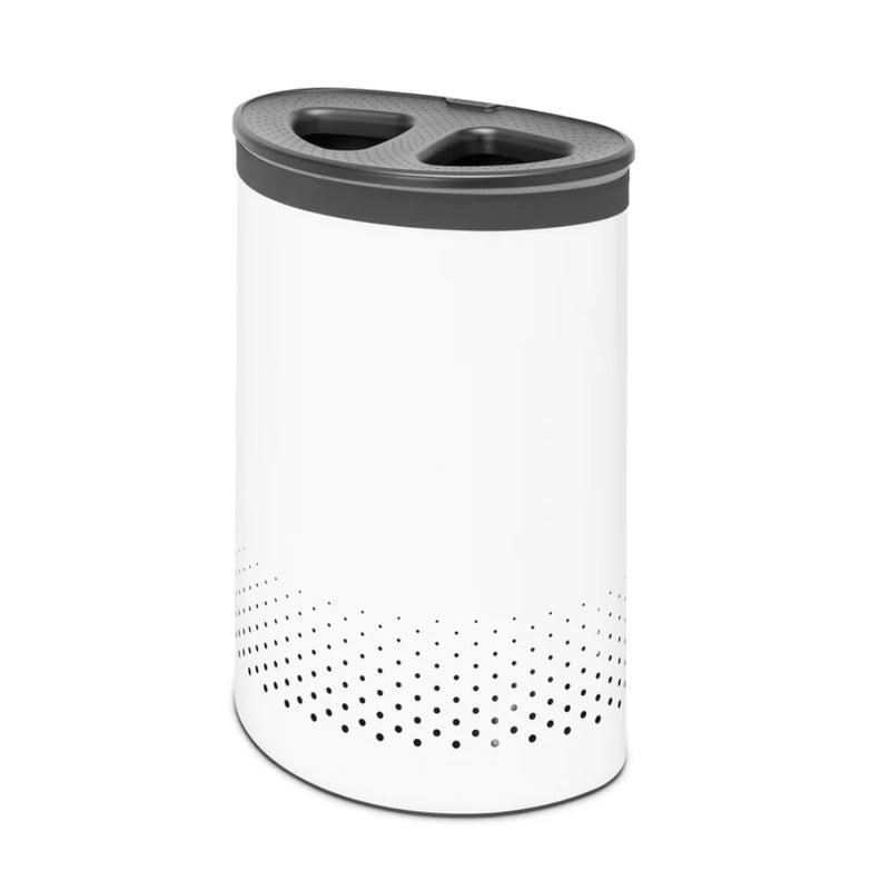 Brabantia Selector Laundry Bin 55L with Dark Grey Lid - Lighting.co.za