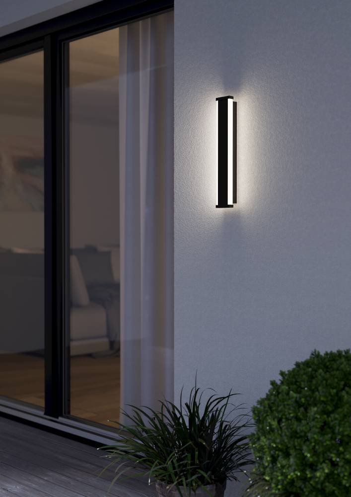 Neviano Black Outdoor Wall Light 2 Sizes — Lighting.co.za