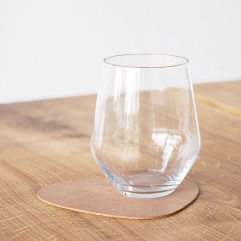 LIND DNA Nupo Recycled Leather Curve Coaster 11 x 13 cm - Lighting.co.za