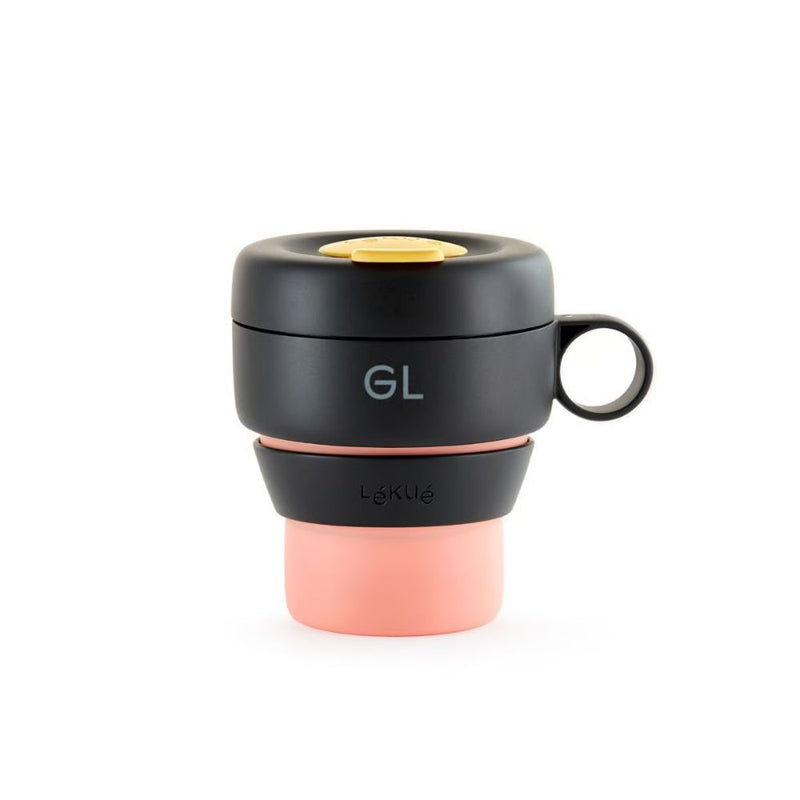 Lekue Mug To Go 350ml Grey Pink