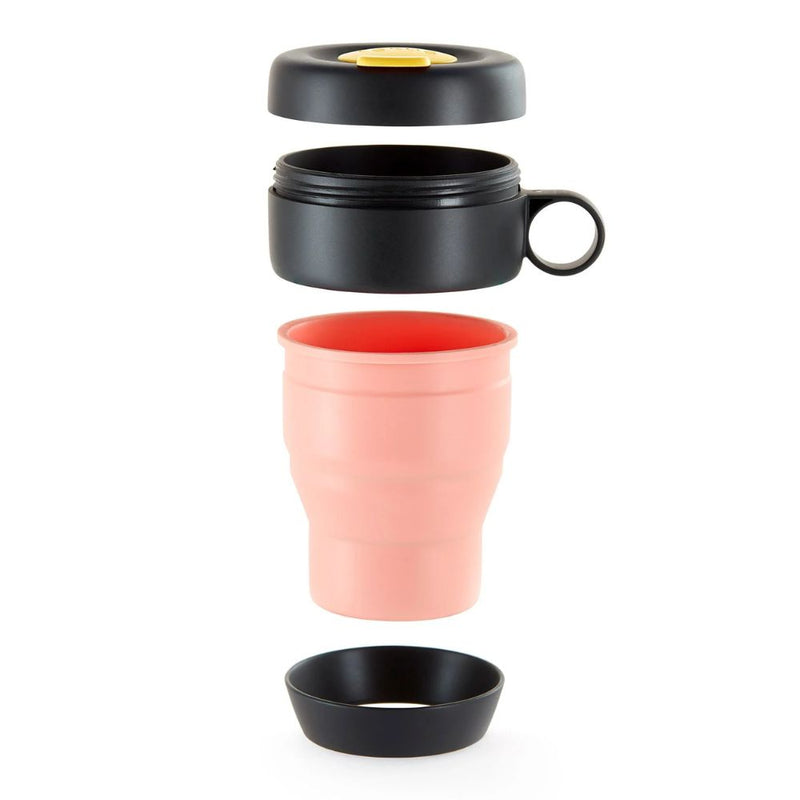 Lekue Mug To Go 350ml Grey Pink