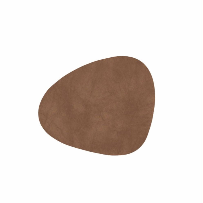 LIND DNA Nupo Recycled Leather Curve Coaster 11 x 13 cm - Lighting.co.za