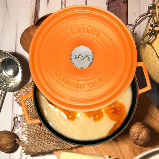 LAVA Enameled Cast Iron Round Casserole 28 cm 6.71 L - Lighting.co.za
