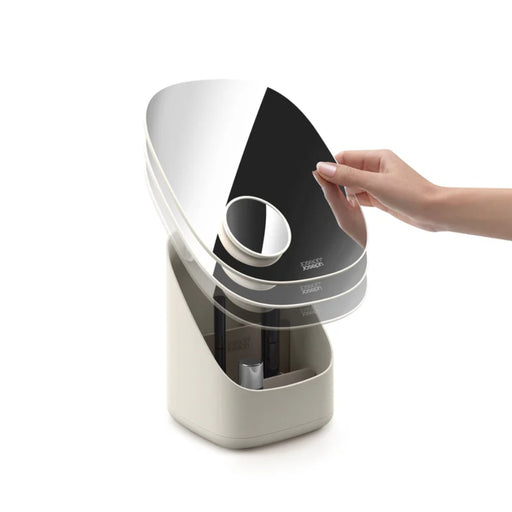 Joseph Joseph Viva Pedestal Mirror with Cosmetic Organiser - Lighting.co.za