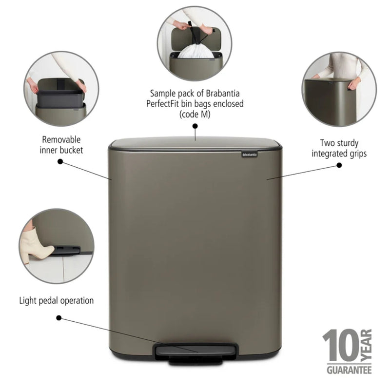 Brabantia Bo Pedal Bin 60L - Lighting.co.za