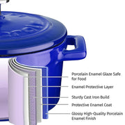 LAVA Enameled Cast Iron Round Casserole 24 cm 4.49L - Lighting.co.za