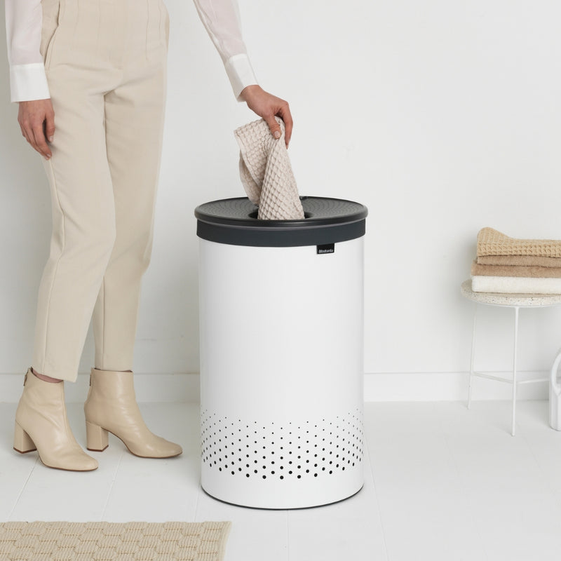 Brabantia Laundry Bin with Dark Grey Lid - Lighting.co.za