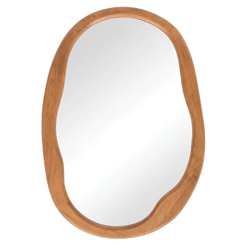 Agatha Irregular Oval Wood Mirror - Mirror - Lighting.co.za