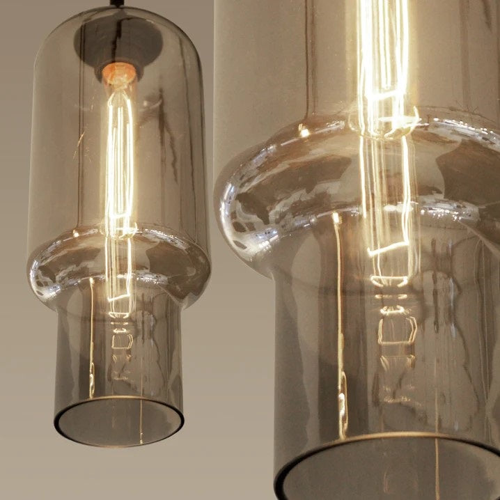 Alba Lighthouse Tall Amber | Smoke Glass Pendant Light - Lighting.co.za