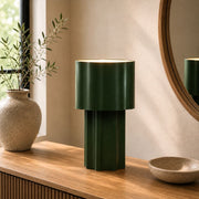 Alora Scallop Green | Rust | Black Metal Table Lamp - Table Lamp - Lighting.co.za