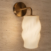 Alouette Brass Sculptural White Shade Wall Light - Indoor Wall Light - Lighting.co.za