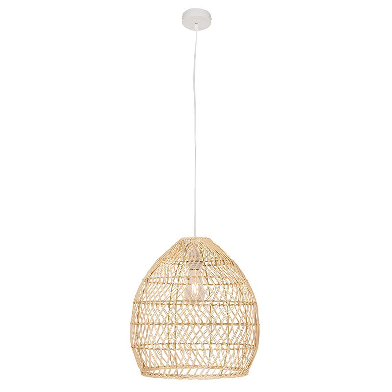 Amani Dome Natural Rattan Pendant Light