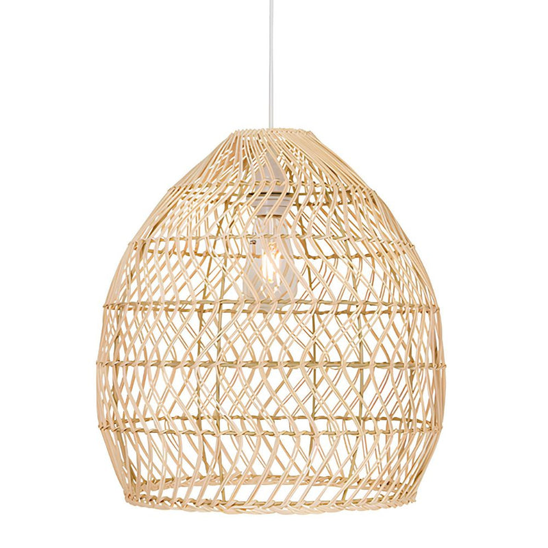 Amani Dome Natural Rattan Pendant Light