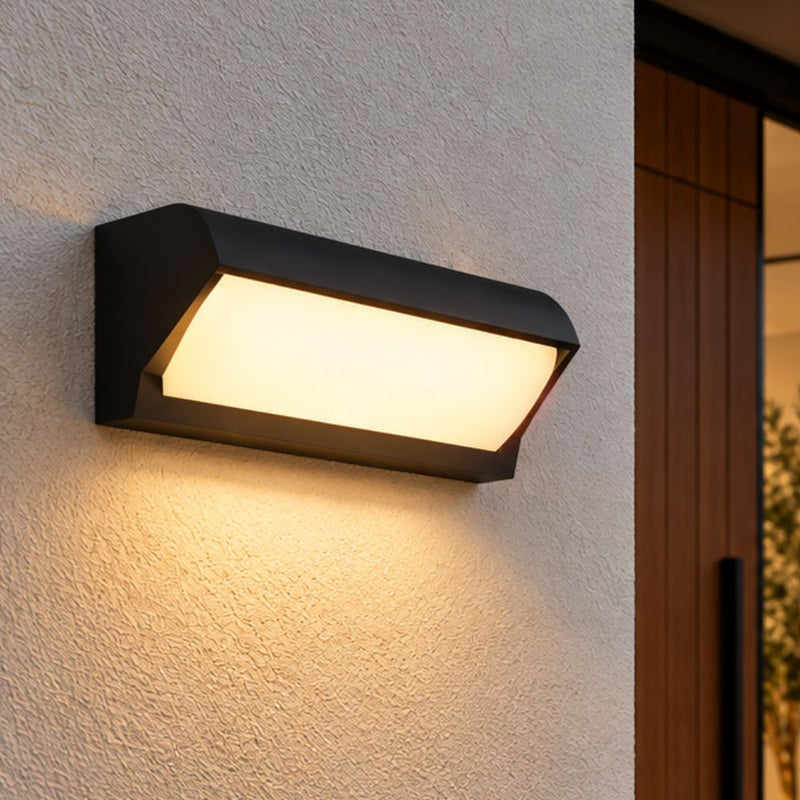 Angle Black LED Outdoor Wall Light