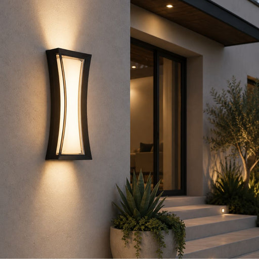 Arch Black 22 Watt LED Outdoor Wall Light - Outdoor Wall Light - Lighting.co.za