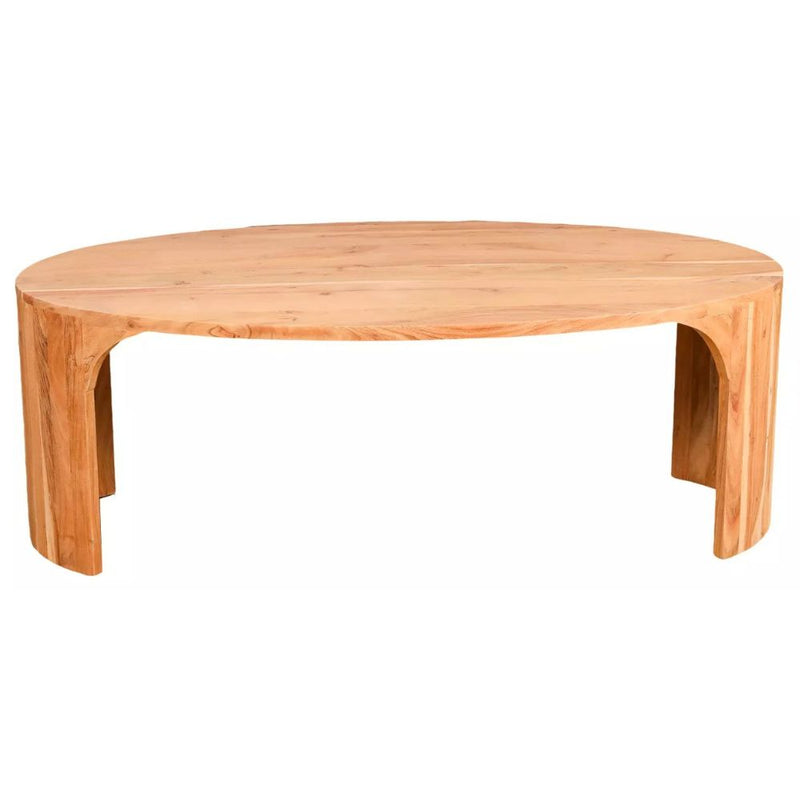 Aria Oval Natural Acacia Wood Coffee Table